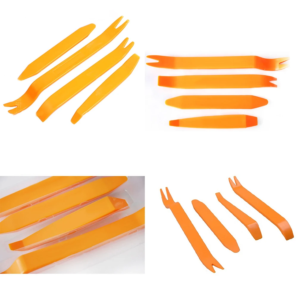 4pcs/set Plastic Auto Dismantle Tools Kit Car Radio Door Clip Panel Trim Dash Audio Removal Installer Pry Kit Refit Set