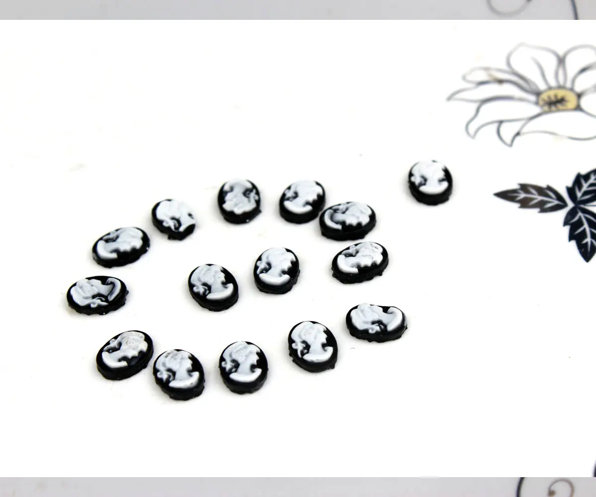 300pcs Mini Cameo Floating Charm Lolita Cute Cameo Victorian 8mm*6mm for doll etc.