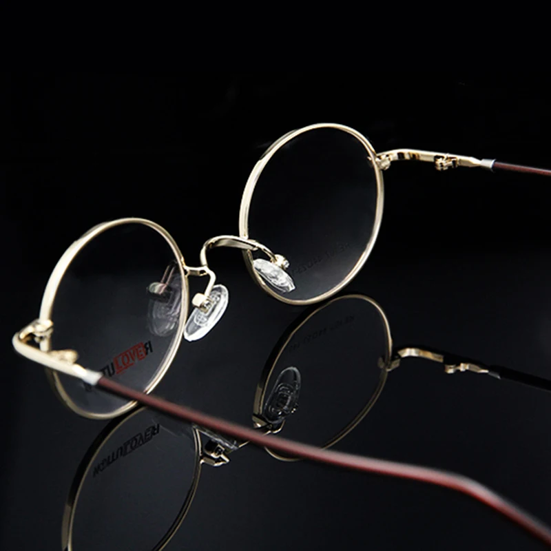 ESNBIE Vintage Eyeglasses Men Small Round Metal Eye Glasses Frames for Women Optical Glass Prescription Eyewear Oculos de grau