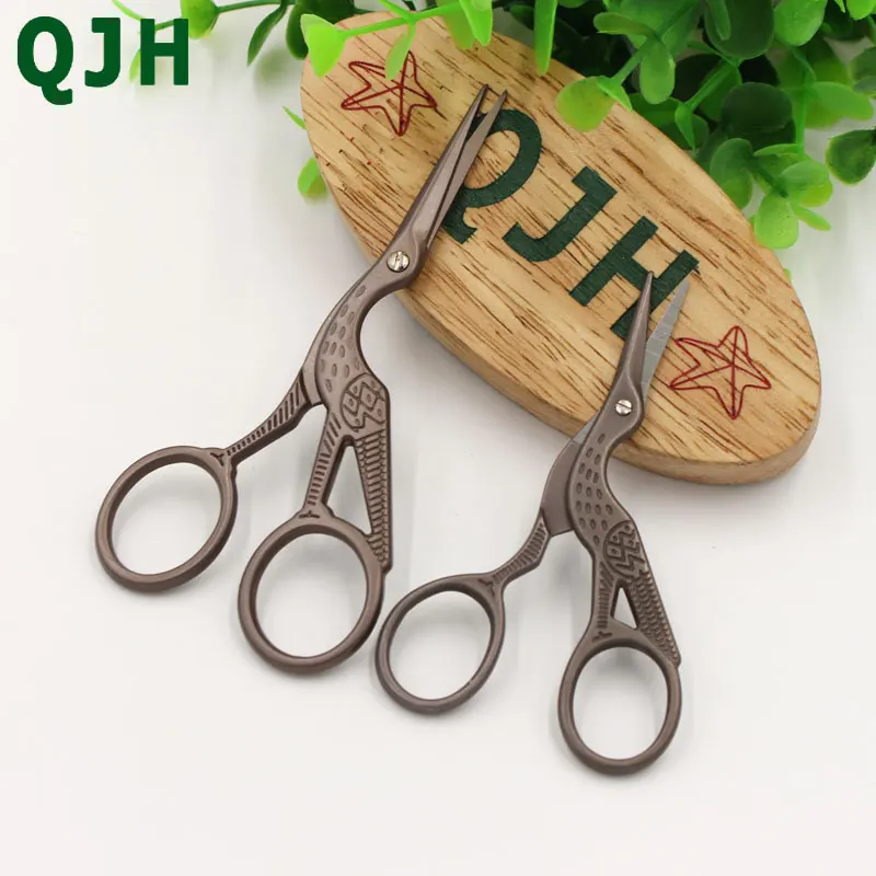 1pcs Cross stitch Sewing Scissors Heron Egret Scissors Steel Vintage Tailor Scissors For Fabric Craft Household