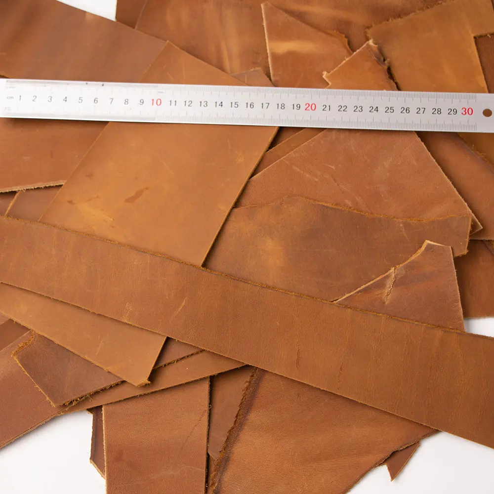 Cowhide scrap leftover cow leather thick genuine leather First Layer Tanned cow skin hide leather full grain 1.8 to 2.2 mm