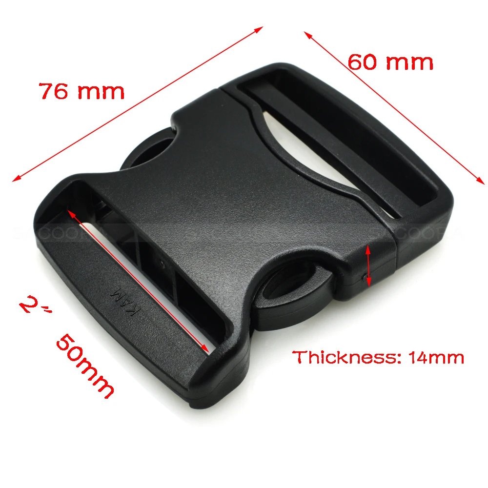 10pcs Heavy Duty Adjustable Quick Side Release Plastic Buckles Detach Buckle Belt Clip Backpack Accessories Black