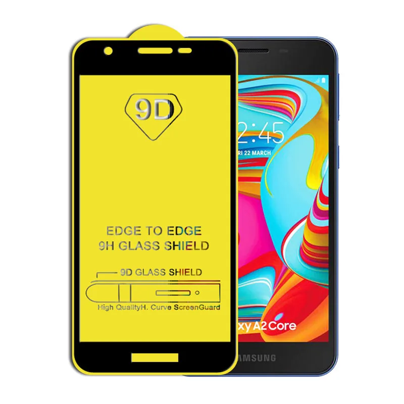 Full Glue Cover Tempered Glass For Samsung Galaxy A2 Core A2Core A260F A260G A260 Screen Protector Protective Film Guard