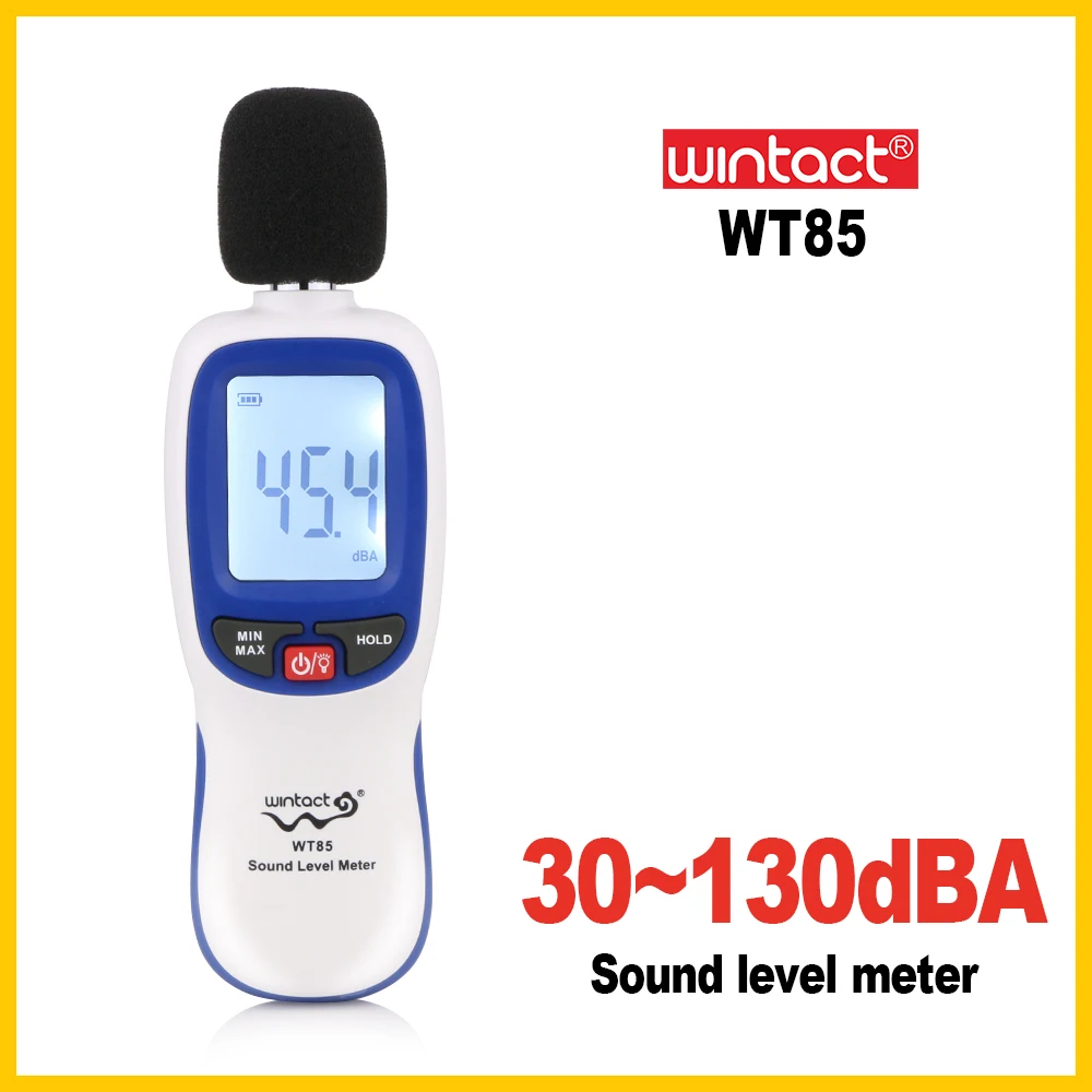 WINTACT WT85  Mini Sound Level Meters Digital Noise Decibel  Noise Audio detector Digital Diagnostic-tool 30~130db