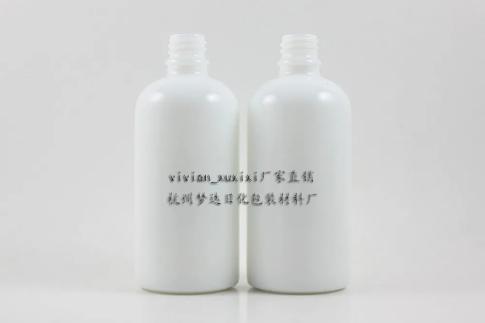 wholesale,100ml white empty bottle without any caps,could match with sprayer/pump/dropper/common caps,glass container,18 mm