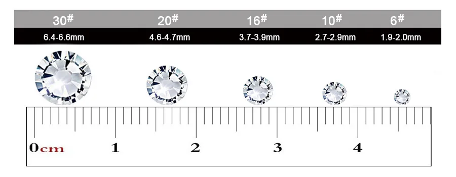 SS6-SS20 Flache Hotfix-Strasssteine in verschiedenen Farben, runde Kristalle, Strasssteine mit Klebstoffbasis, Glasperlen, aufbügelbare Strasssteine – Detail 3