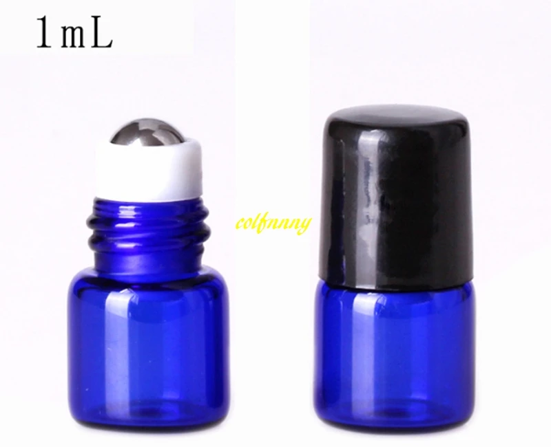 

4800pcs/lot 1ml Blue Roll on roller bottles For essential oil roll-on refillable perfume bottle deodorant container