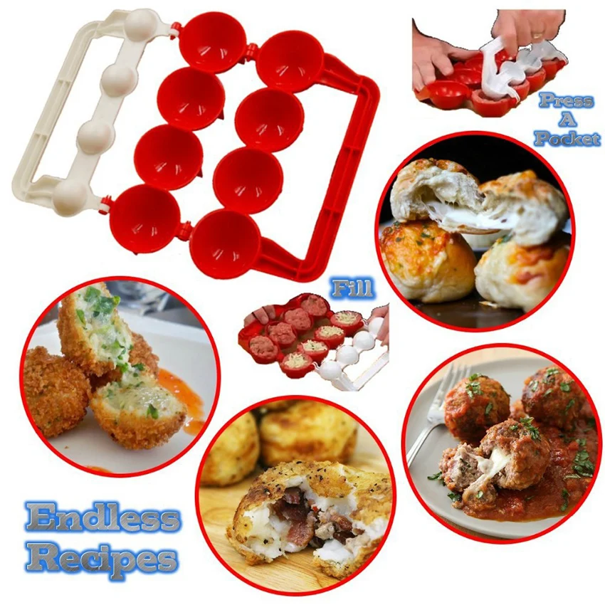 New Creative Plastic Meatballs Maker Fish Balls Molds DIY Stuffed Meat Ball Mold Rice balls Making Cooking Tool Kitchen Gadget