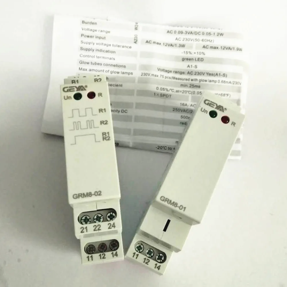 Szyna Din SPDT przekaźnik impulsowy GRM8 16A AC 230V AC/DC12-240V elektroniczny przekaźnik pamięci zatrzaskowej