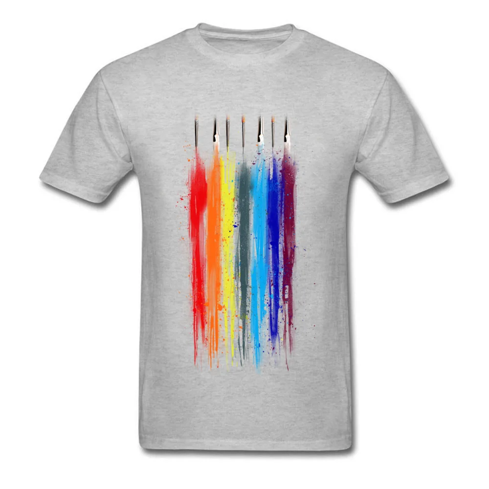 Hot New Trends 2018 Men T-Shirt Colors Of The Rainbow Paint Abstract Picture Tshirt For Student Art Doodle Drawing T Shirt