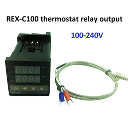 REX-C100 Digitale Temperatuurregelaar Thermostaat Relaisuitgang + K Type Thermokoppel Sensor 48X48