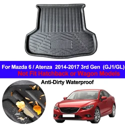 Rear Boot Cargo Liner Trunk Floor Mat Mats Carpets Tray Carpet For Mazda 6 Atenza 2014 2015 2016 2017 3rd GJ1 GL 4 Door Sedan