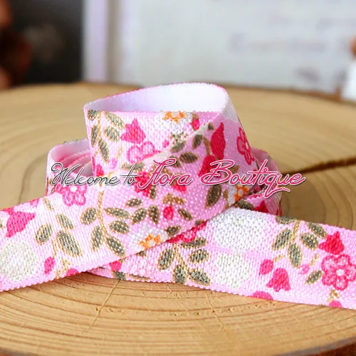 

Flower ElasticHigh quality printing fold over elastic