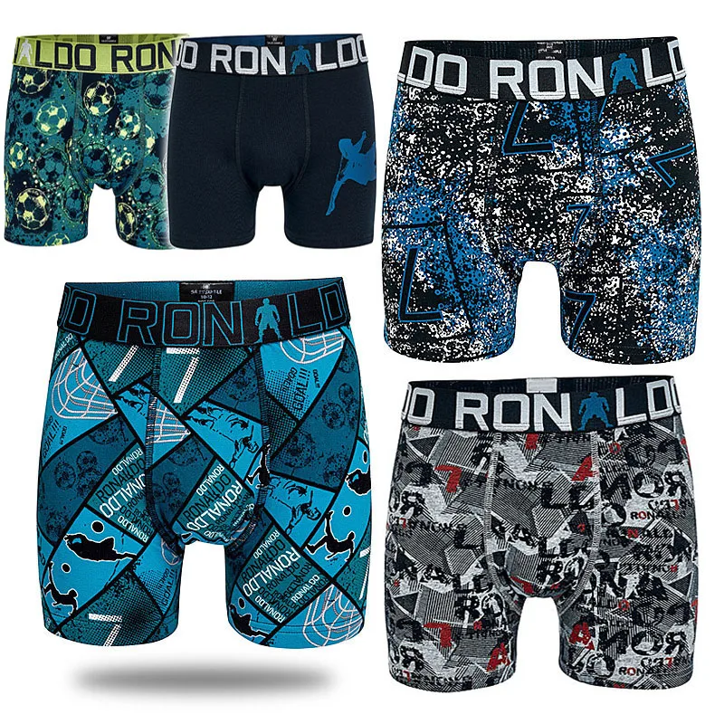 

6Pieces Portugal Football Star Boys Multipack Boxers Denmark Brand Kids Trunk Child Panties Cotton Pants Teenage Underwear Cloth