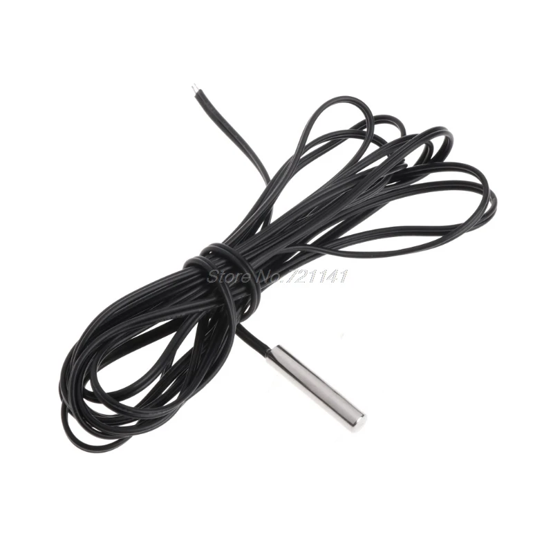 150cm NTC 10K Ohm 1% 3435 Thermistor Temperature Sensor Cylinder Probe 1.5m Wire Dropship