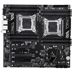 HUANANZHI X79-16D Dual CPU Socket Motherboard with 16 DDR3 Memory Slots Built-in VGA Video Output 2 GIGA Ethernet Ports