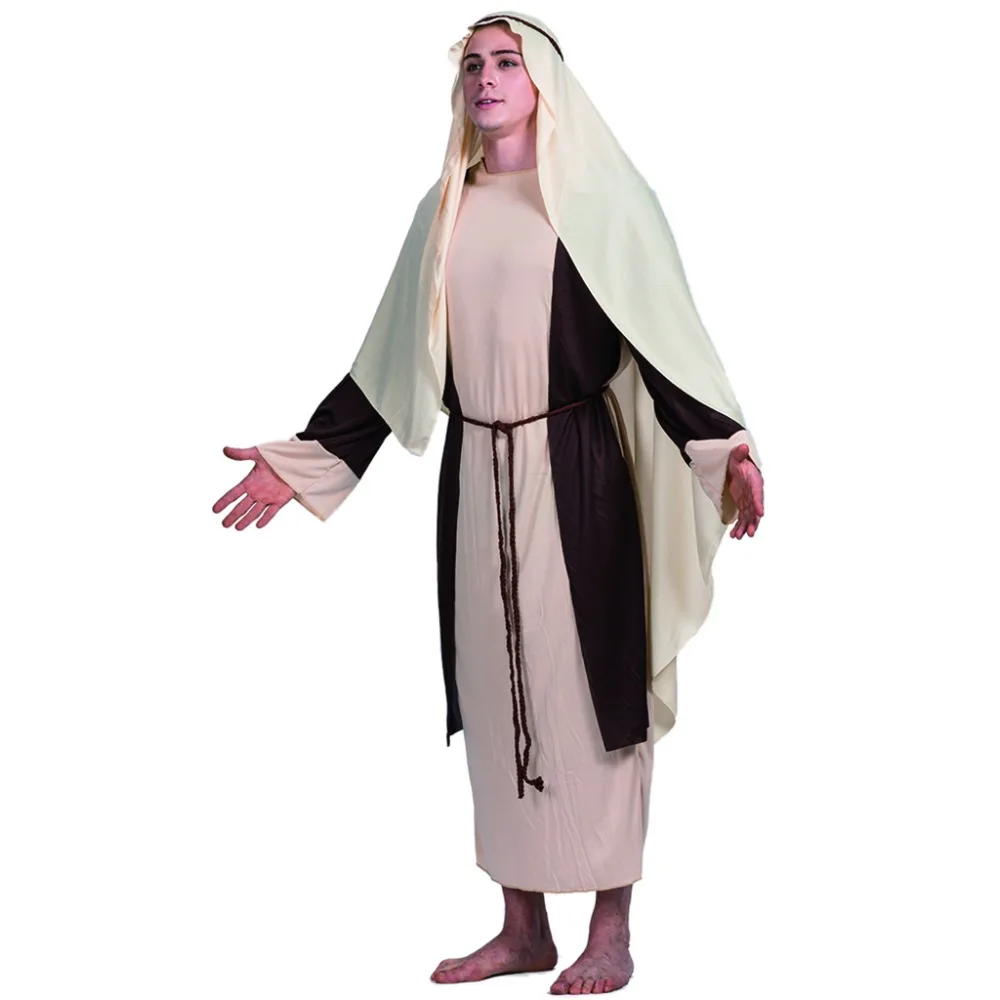 Eraspooky-Disfraz de Saint Joseph para hombre, traje de Cosplay religioso, traje de vendedor árabe, traje de Carnaval de Halloween, vestido de Purim para fiesta