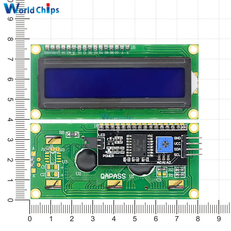 

IIC/I2C 1602 LCD Display Module LCD-1602 I2C Blue Display 5V IIC/I2C/TWI/SPI Serial Interface 1602 For Arduino