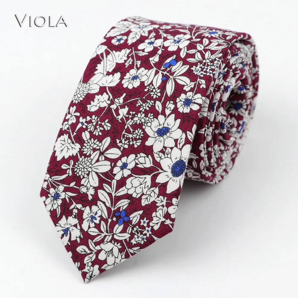 Corbata de cuello de 6cm con estampado Floral, 100% algodón, vestido de mariposa de boda, esmoquin de regalo, accesorio de pajarita