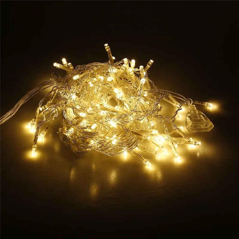 Guirxiété Lumineuse LED pour Décoration Extérieure de Noël, Rideau de Glaçons, Jardin, ixde Mariage, UE 0.4 V, 5m, 0.6-220 m