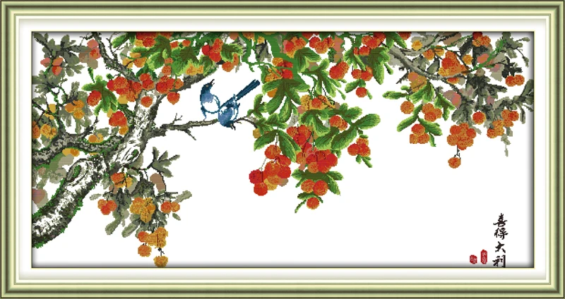 

Kumquat набор для вышивки крестом печать холст вышивка DIY рукоделие ручной работы