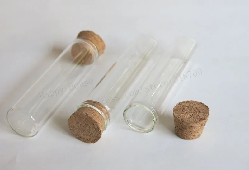 100 x 12ml Clear Empty Glass Tube with Wooden Cork  12cc Sample Glass Vials Glass Jar Used in Gifts Food Bead Storage Conatiner