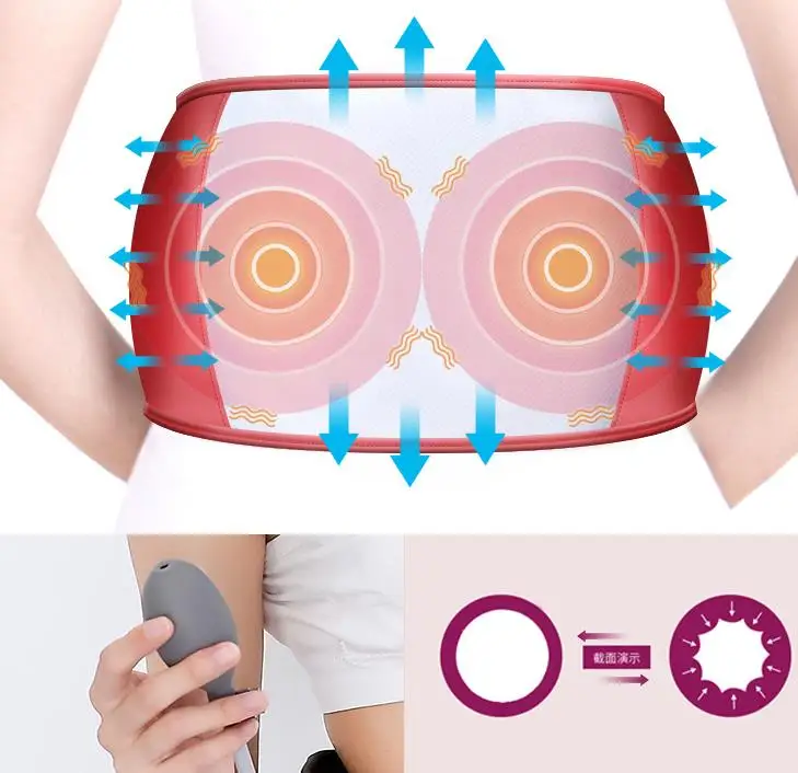 Air pressure pelvic girdle multifunctional massage waist waist dish outstanding lumbar adult household heating massage belt