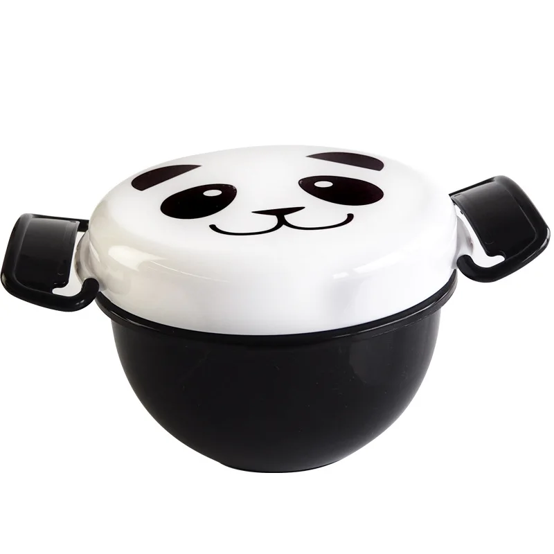 Fiambrera con forma de Panda para microondas, contenedor Bento con compartimentos, caja de vajilla, almacenamiento de alimentos, caja de almuerzo Kawaii panda