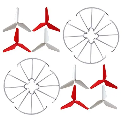 

EBYOU 3-blade 3-leaf Upgrade Propellers & Prop Guards for Syma X5C-1 X5C X5S X5SC X5W X5SW JJRC H5C Skytech M68R Quadcopter