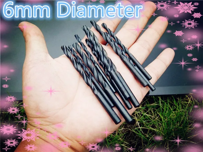 K239B 6MM Black Twist Drill Bit For Iron Aluminum Wood Plastic DIY Tools Sell At A Loss USA Belarus Ukraine