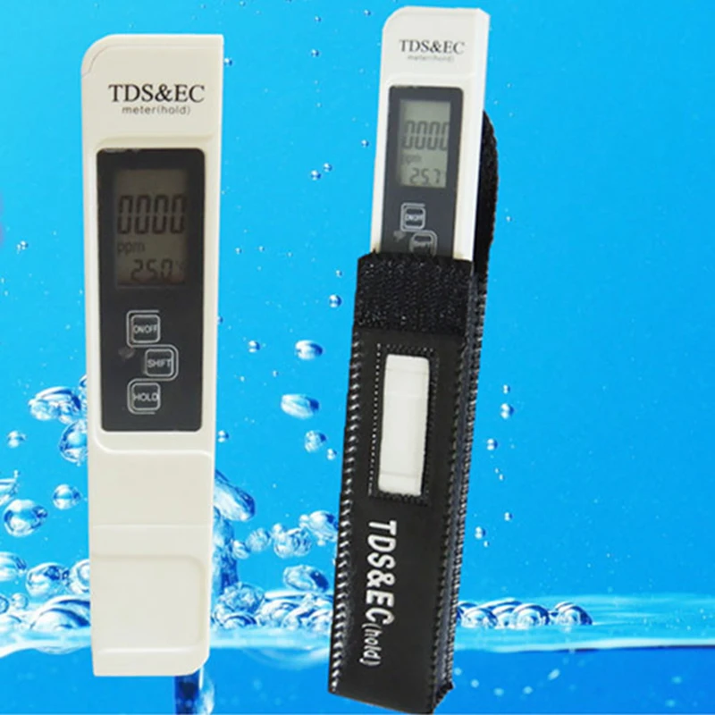 Aquarium Pool Water 0.0-14.0pH Digital PH Tester+Digital TDS EC Meter 0-5000ppm tds&0-9990us/cm Conductivity Meter With Bag