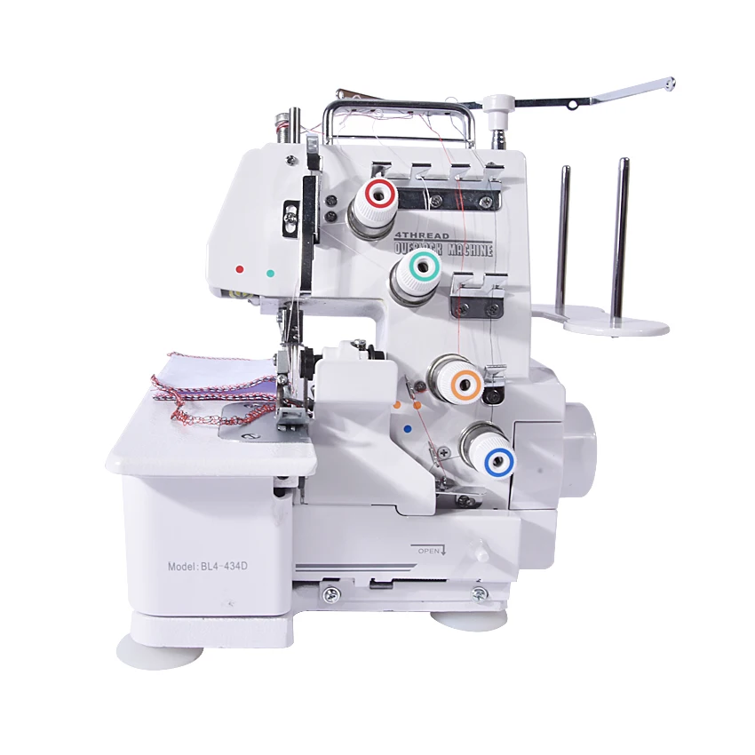 Professcial Four Thread Overlock Sewing Machine, All Cloth Sewing Machine With Pedal and Lamp 220V 1200S.P.M