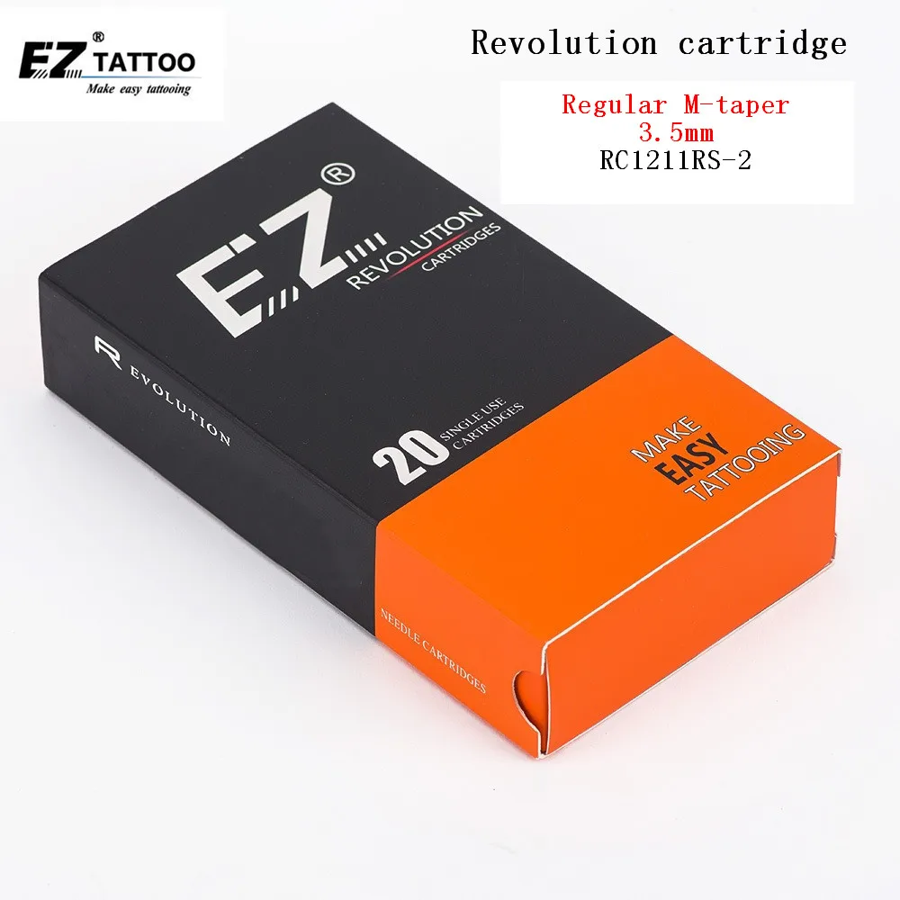 

RC1211RS-2 EZ Revolution Tattoo Needles Cartridge Round Shader #12 0.35mm M-Taper 3.5mm for System machine and grip20 pcs /lot