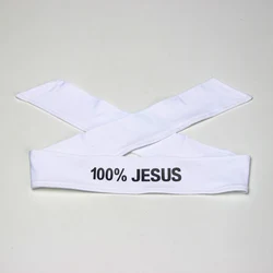 100% JESUS Print Basketball Sports Headband Men Women Running Fitness Sweatband Bandana