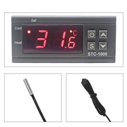 10A Relè Termostato per Incubatrice 110 ~ 220VAC 12V 24V Digital Regolatore di Temperatura Controller A Due Relè di Uscita Termoregolatore