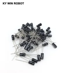 알루미늄 전해질 커패시터, 레이디얼 리드, 10UF, 25V, 10mf, 105C, 4x7mm, 25V, 10UF, 100 개