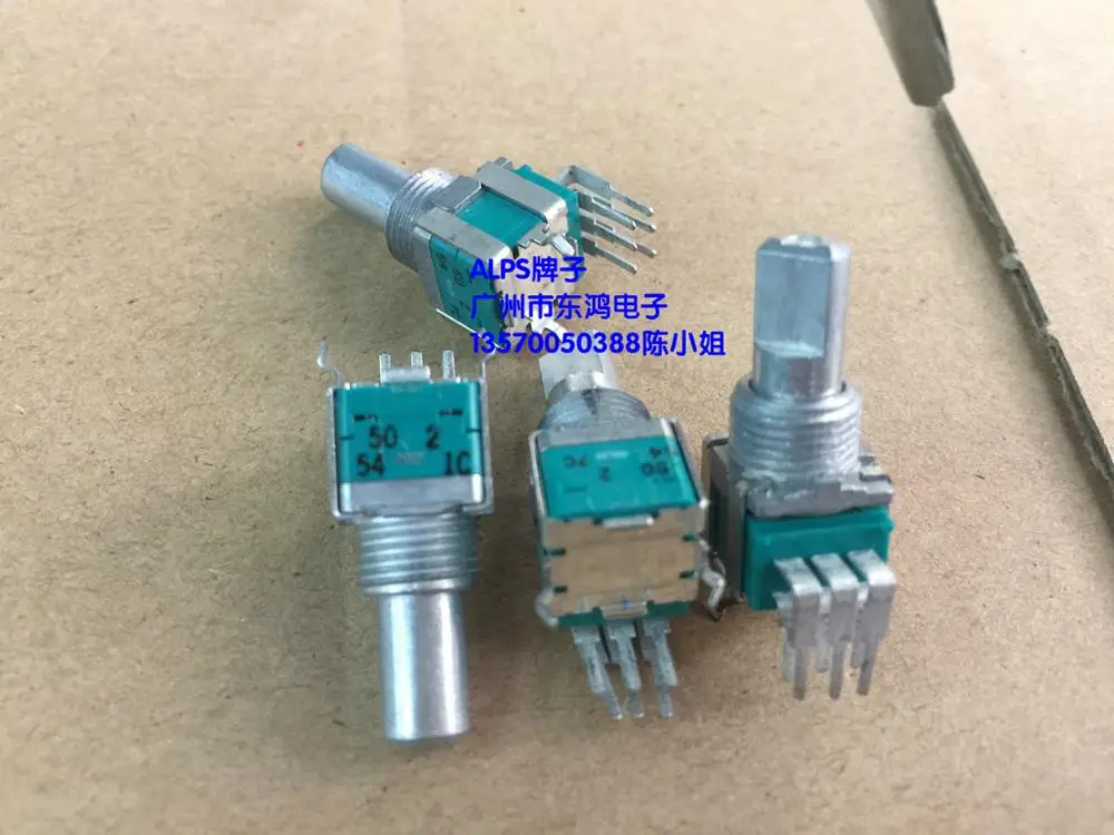 

4pcs for ALPS type RK09L precision potentiometer, double 5K*2 axis, long 15mm volume potentiometer