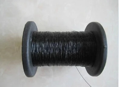 Wkooa Diameter 1.2mm Stainless Steel Wire Rope Plastic Coated Black 100 Meter