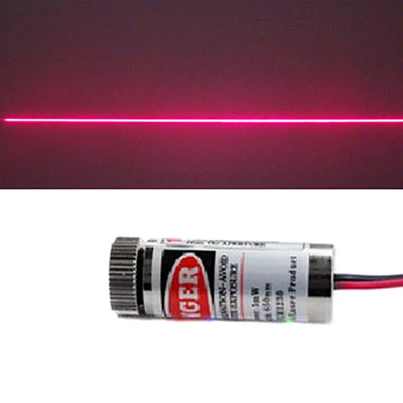 High Quality Red Line Laser Module 5mW 650nm Focus Adjustable Laser Head 5V Industrial Grade Free VE461 P50