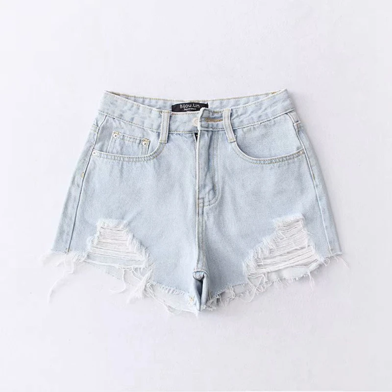 2021 summer jean shorts women summer korean distressed leopard ripped high waist denim shorts feminino high waist shorts jeans