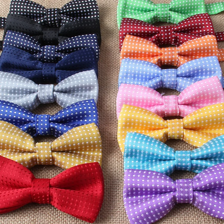 Children Fashion Formal Cotton Bow Tie Kid Classical Dot Bowties Colorful Butterfly Wedding Party Pet Bowtie Tuxedo Ties Boy