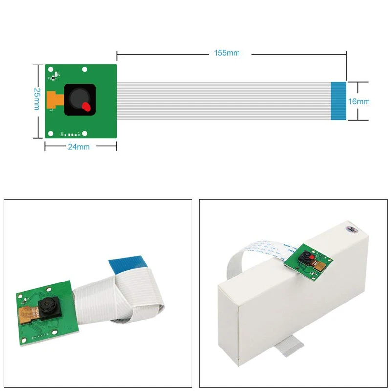 Pour Raspberry Pi 4 Modèle B + Module de Caméra 1080p 720p pour Raspberry pi caméra 5MP Webcam Caméra Vidéo pour Raspberry Pi 4 Modèle B