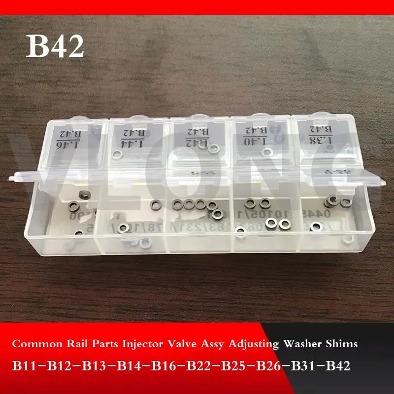 50pcs/Lot For Bosch Injector B42 Adjustment Shim Common Rail Injector Adjusting Washers Shims Gasket Repair Kits