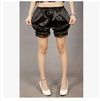 1 pc korean style woman satin shorts lace mid waist safe panty Casual Women solid Lace Shorts free size