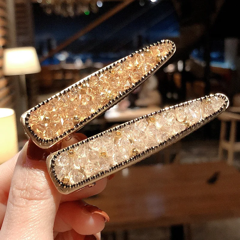 New fashion Luxury Shiny Crystal Hairpins For Women Girls Elegant Hair Clips Barrettes Party Hair Accessories Headwear