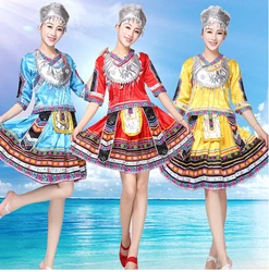 New Arrival New Hot Sale Ancient Traditional Red Yellow Blue S-4XL Plus Size Chinese Miao Clothing / Hmong Clothes