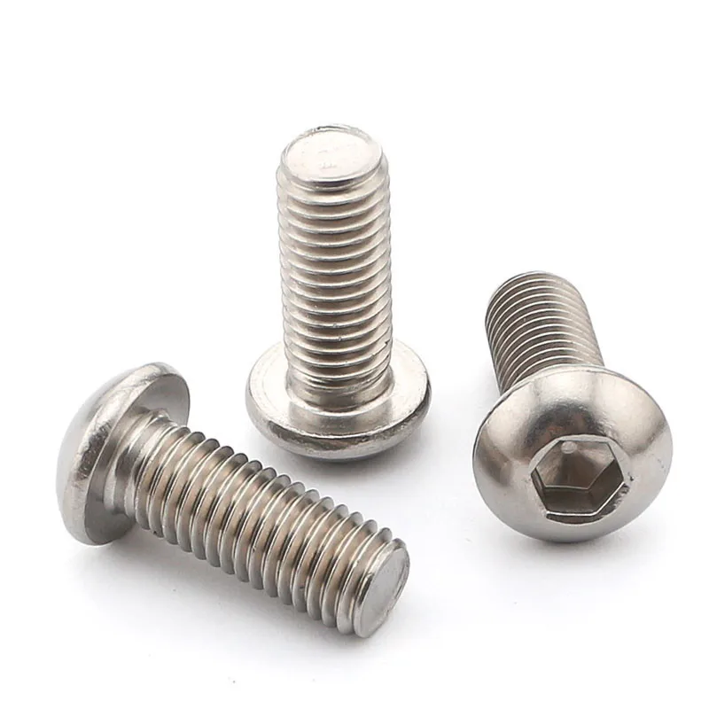 20pcs 3D Printer Parts  M4 304 Stainless Steel Round Head Pan Head Hexagon Screw / Semicircular Head Hexagon Screw