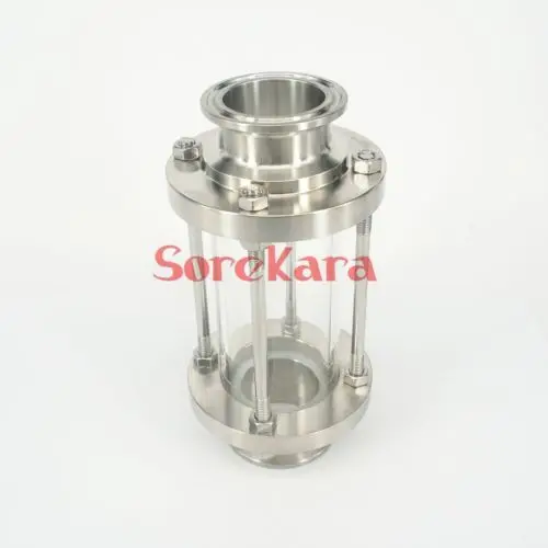 

Fit 57mm Pipe OD 2.5" Tri Clamp SS304 Sanitary Flow Sight Glass Dipoter Homebrew