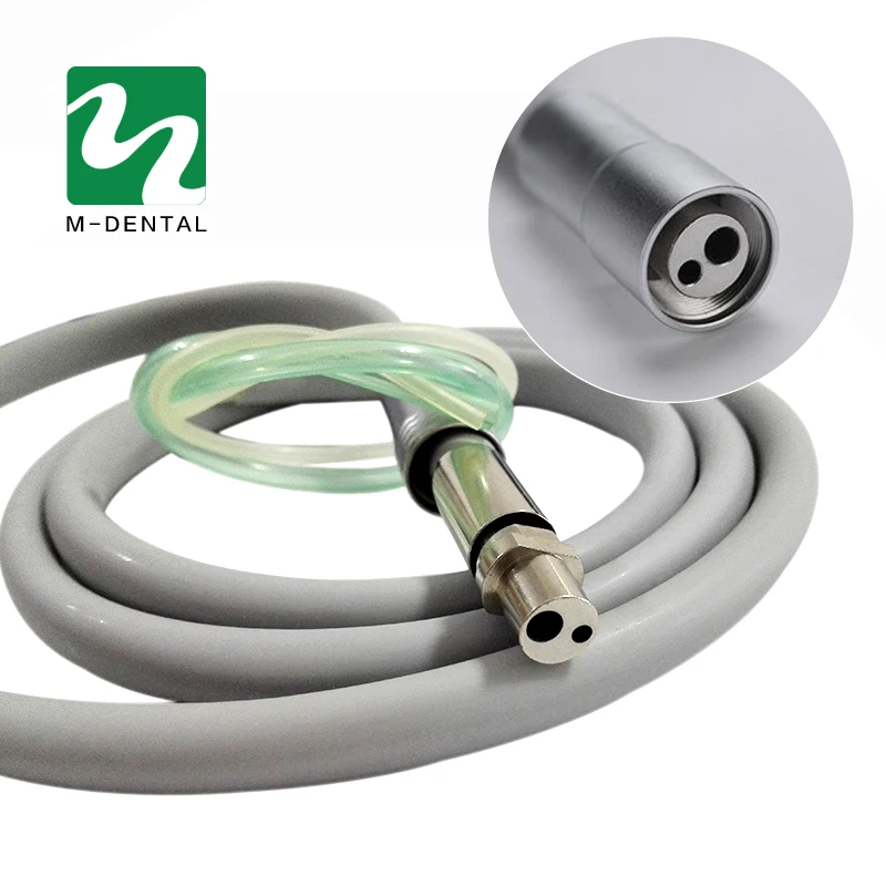 Dental 2 Holes Handpiece Hose Tube With Connector For High Speed Handpiece Dentistry Material