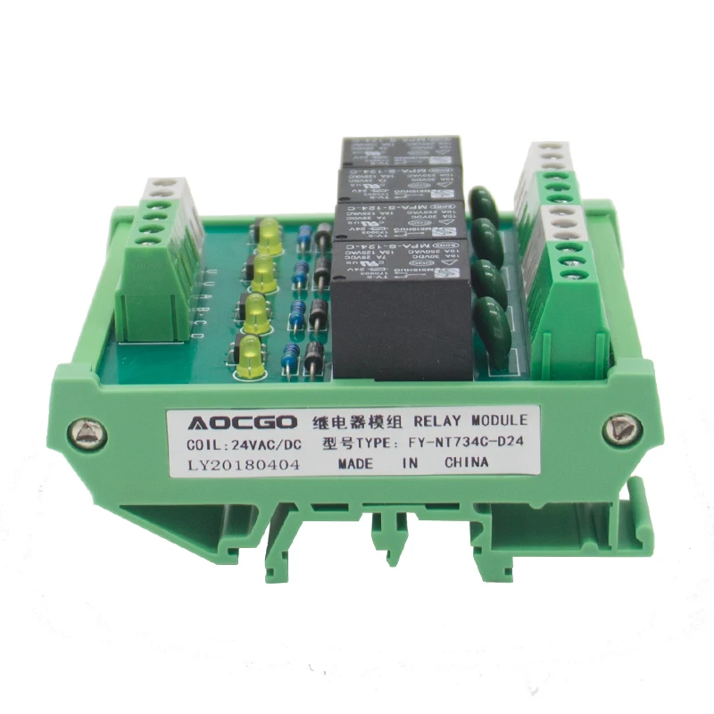 4 channel T73 AC/DC 24V DIN Rail Mount Relay Module